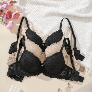 3pcs/set Ladies’ Lace Underwire Bra Lingerie